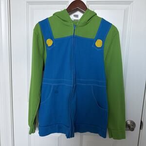 Super Mario Bros Luigi Adult Men’s Medium Hoodie Nintendo Universal Studios